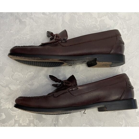 Bass G.H. Bass Burgundy Leather Tasseled Loafer Size 10M  Preppy‎ old money 90’s